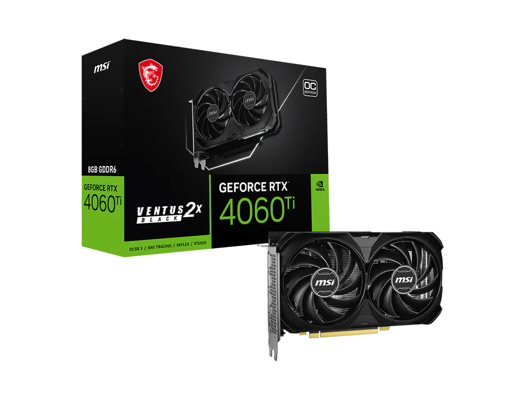 GeForce RTX 4060 Ti 8G VENTUS 2X BLACK E1 OC